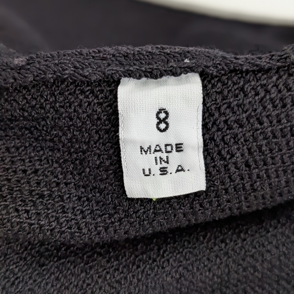 St John Knee Length Santana Knit Black Dress Size 8 - Picture 6 of 13